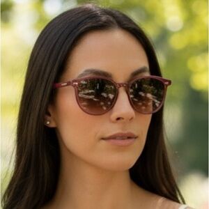 TOMS Bellini Burgundy Sunglasses & Case (Brand New)